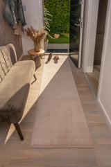 FLOOR MAT 67 x 250 CM - UNI COLOR IVORY