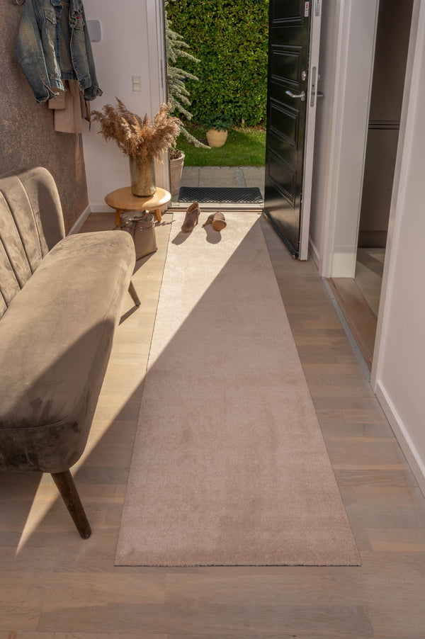 FLOOR MAT 67 x 250 CM - UNI COLOR IVORY