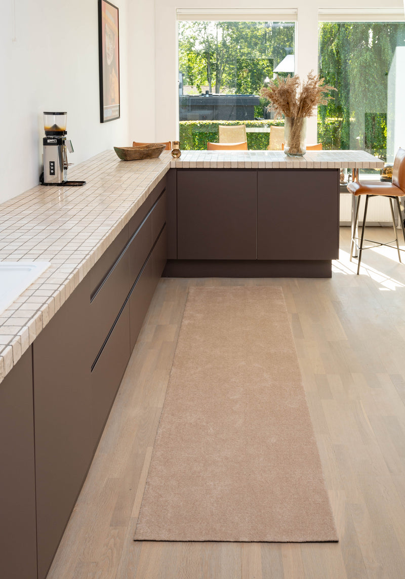 FLOOR MAT 67 x 250 CM - UNI COLOR IVORY